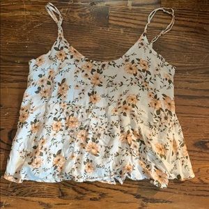 White floral tank top